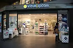 A pharmacy in Norway that is part of a shopping mall