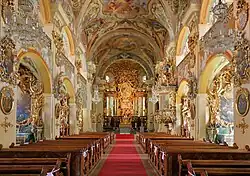Closeup of the baroque high altar