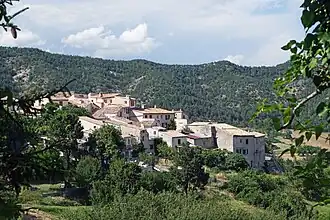 A view of the village of Sallagriffon from the Route de la Vignasse, looking north