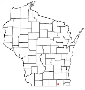 Location of Darien (town), Wisconsin