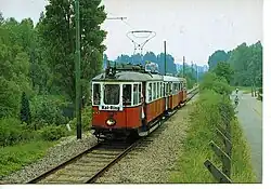 WVB 4143+5290+5312 on the Museum tram line at the Ice Fleet; 27 May 1981.