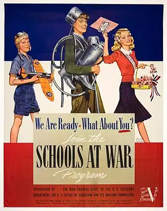 1942 poster encouraging schools to join the program