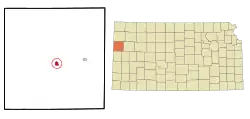 Location within Wallace County and Kansas
