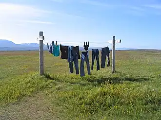 Washing line in Iceland