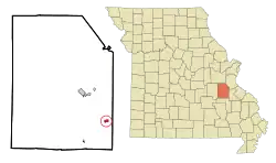 Location of Irondale, Missouri