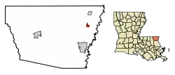 Location of Varnado in Washington Parish, Louisiana.