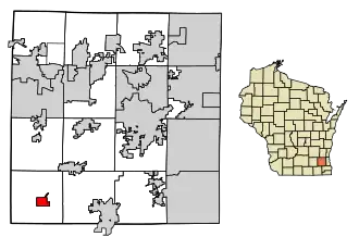 Location of Eagle in Waukesha County, Wisconsin.