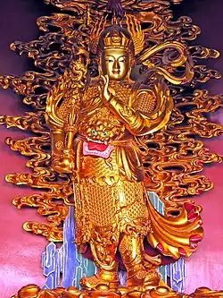 Statue of Weituo at Yonghe Temple in Beijing, China