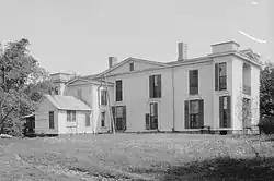 Rear and side view of the exterior in 1935