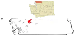 Location of Peaceful Valley, Washington