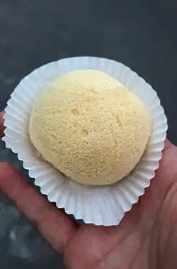 Plain Indonesian steamed white cake