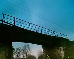 Railway in Krępa on the Łowicz - Domaniewice route