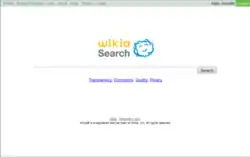 Wikia Search homepage