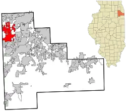 Location of Plainfield in Will County, Illinois