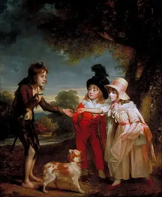 William Beechey, Sir Francis Ford's Children Giving a Coin to a Beggar Boy, 1793