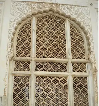 Jali work on the mosque