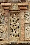 Window art and relief work at the Bhoganandeeshvara temple complex