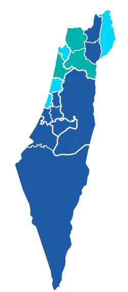 Winning party by sub-district
