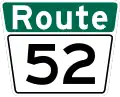 Route 52 marker