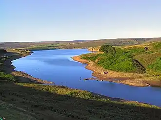 Image of an upland lake surrounded by moorland