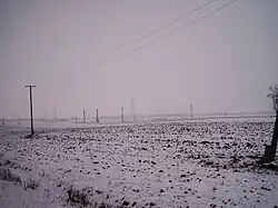 Winter landscape near Csorvás