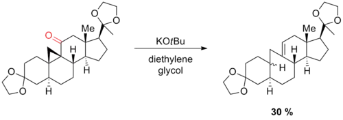 Scheme 17. Ring cleavage during Wolff-Kishner reduction