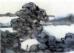 Xu Gu (虚谷; 虛谷; Xū Gǔ; Hsü Ku, 1824–1896), High Mountains and Streams, Chinese: 溪山高遠圖, ink on Xuan paper, 19th century, Qing dynasty, China.