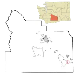 Location of Mabton, Washington