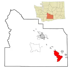 Location of Satus, Washington