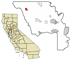 Location of Guinda in Yolo County, California
