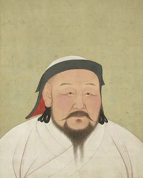 The Portrait of Kublai Khan, by Liu Guandao, c. 1271–94.