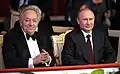 Yuri Temirkanov and Vladimir Putin at a gala concert dedicated to the 75th anniversary of the conductor (December 14, 2013)