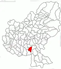 Location in Mureș County