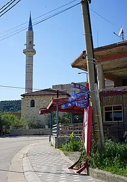 Center of the village Zall-Herr with the mosque