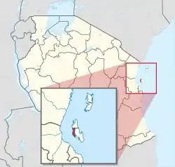 Location in Tanzania