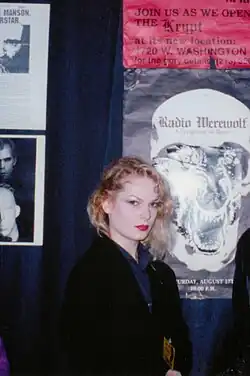 Radio Werewolf co-director Zeena Schreck at 1989 Berlin Independence Days Music Festival