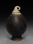 Glazed pottery with brown slip; Bayon period, 12th century