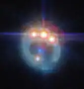 James Webb photo of the quasar gravitationally lensed by a galaxy