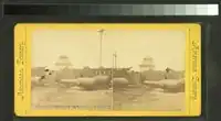 Stereoscopic view of 9-inch Blakely rifles, Charlestown Navy Yard, Boston, Massachusetts.